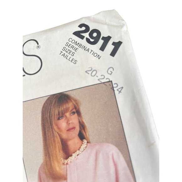 McCalls 2911 Misses Easy Sewing Dress Pattern Size G 20-22-24 Vintage Career CUT - Picture 2 of 7